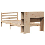 Bookcase Bed without Mattress 90x200 cm Solid Wood Pine 3321875