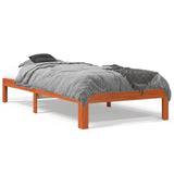 Bed Frame without Mattress Wax Brown 90x190 cm Single Solid Wood Pine 844164