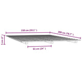 Bed Frame without Mattress 150x200 cm King Size Solid Wood Pine 824573