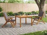 3-Piece Garden Dining Set Natural Solid Acacia Wood 3434591
