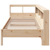 Bookcase Bed without Mattress 75x190 cm Solid Wood Pine 3324445