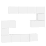 Wall-mounted TV Cabinet White Engineered Wood 3114582