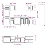 7 Piece Kitchen Cabinet Set Kalmar Artisan Oak Engineered Wood 3314770