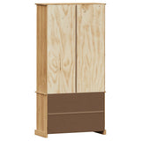 Glass Display Cabinet "VIGO" 85x35x170 cm Solid Wood Pine 353193