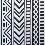 Outdoor Rug Geometric ARAKIL Black and White 400 x 300 cm 42003527
