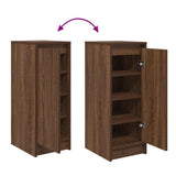 Shoe Cabinet Brown Oak 29.5x34x76 cm Engineered Wood 861865