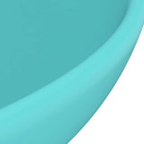 Luxury Bathroom Basin Round Matt Light Green 32.5x14 cm Ceramic 146969