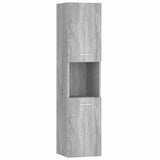 Bathroom Cabinet Grey Sonoma 30x30x130 cm Engineered Wood 815640