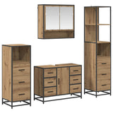 Bathroom Furniture Set 4 pcs Artisan Oak Engineered Wood 3402463