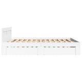 Bed Frame with Headboard without Mattress White 120x200 cm 3295569
