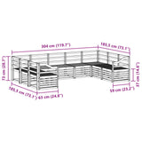 Sectional Sofa Set 9 pcs Natural 3375494