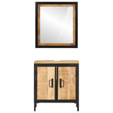 Bathroom Furniture Set Multicolour Solid mango wood and iron 3217114