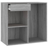 LED Dressing Table with Cabinets Grey Sonoma Engineered Wood 3120189