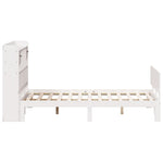 ZNTS Bookcase Bed without Mattress White 140x200cm Solid Wood Pine 3322693