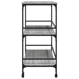 Kitchen Trolley Grey Sonoma 100.5x50x105 cm Engineered Wood 842334