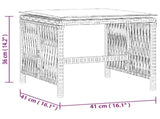 Garden Stools with Cushions 4 pcs Light Grey 41x41x36 cm Poly Rattan 365060