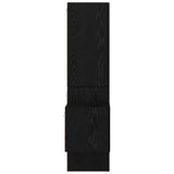 TV Cabinet Set Wall-mounted 5 pcs Black Oak Engineered Wood 3393481