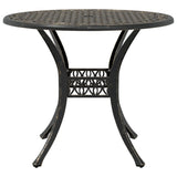 Garden Table Bronze 90x75 cm Cast Aluminium 4002807
