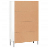 Highboard High Gloss White 69.5x31x115 cm Engineered Wood 828246
