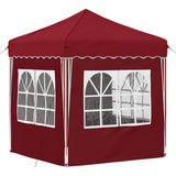 Pop-up Party Tent 195 x 195 x 245 cm Burgundy Oxford Fabric 42019741