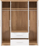 ZNTS Seville 4 Door 2 Drawer Wardrobe 100-101-113