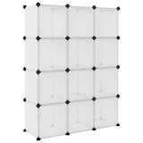 Storage Cube Organiser with 12 Cubes Transparent PP 340550