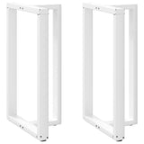 Bar Table Legs T-Shaped 2 pcs White 60x35x cm Steel 4013093