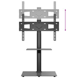 Corner TV Stand 2-Tiers for 32-65 Inch Black 379566