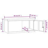 ZNTS File Cabinet White 90x40x40 cm Steel 339716