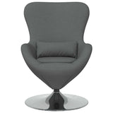 Egg Chair Dark Grey 63 x 73 x 90 cm Fabric 42002737
