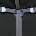 2-Tier Gazebo Top Cover 310 g/m² 3x3 m Black 312072