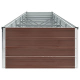 47066 Garden Raised Bed Galvanised Steel 480x80x45 cm Brown