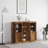 LED Sideboard Old Wood 123 x 37 x 100 cm Engineered Wood 3333119