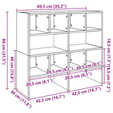 Shoe Racks 2 pcs Stackable Smoked Oak 89.5x30x40 cm 858848