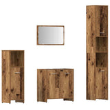 4 Piece Bathroom Furniture Set Old Wood Engineered Wood 3328553