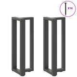 ZNTS Console Table Legs T-Shaped 2 pcs Anthracite 25x28x cm Steel 4013042