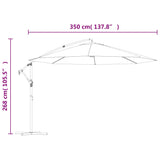 Cantilever Garden Parasol Solid green Polyester canopy Large 42197