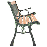 Garden Bench 116 cm Cast Iron and Solid Wood Fir 319571
