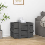 Storage Box Grey 58x40.5x42 cm Solid Wood Pine 824995