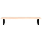 Basin Shelf Wall Mounted Steel and Solid Wood Oak 3302551