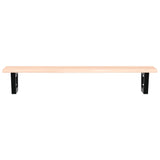 Basin Shelf Wall Mounted Steel and Solid Wood Oak 3302551