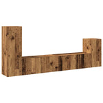 ZNTS 4 Piece TV Cabinet Set Wall-mounted Old Wood Engineered Wood 3329215