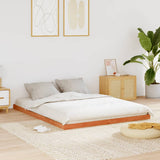 Bed Frame without Mattress Wax Brown 160x200 cm Solid Wood Pine 847148