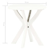 Bistro Table White 70 cm Plastic 48796