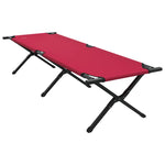 Folding Camping Bed Folding Manual Red Oxford fabric 42003182