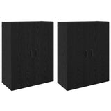 Wall-Mounted Cabinet 2 pcs Black Oak 69.5 x 34 x 90 cm 3394553