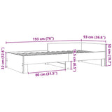 Bed Frame without Mattress Sonoma Oak 90x190 cm Single Engineered Wood 849588