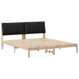 Bed frame Brown and black 180 x 200 cm Solid pine wood 3394365