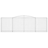 Arched Gabion Baskets 6 pcs 400x50x120/140 cm Galvanised Iron 3147013