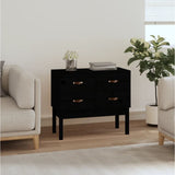 Console Cabinet Black 90x40x78 cm Solid Wood Pine 821743